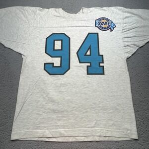 VINTAGE Dallas Cowbows Shirt Men Large Superbowl XXVIII 1994 Russell Pro NFL